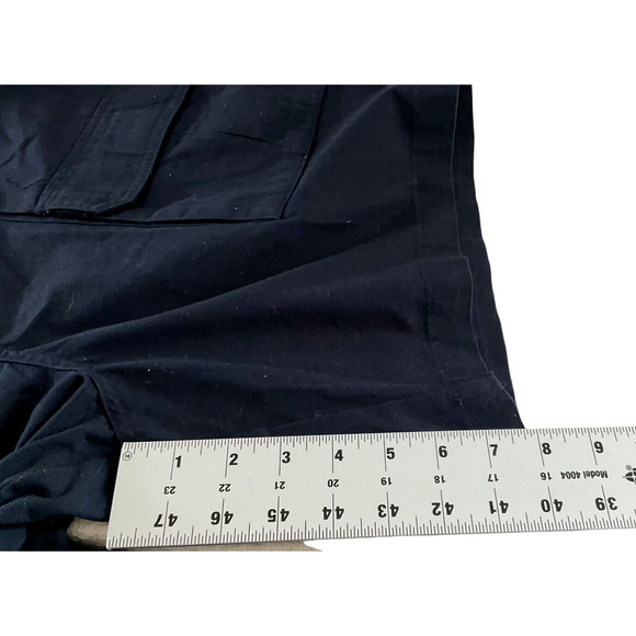 Preswick & Moore Men’s 36 Navy Blue Cargo Shorts Cotton Button Back Pockets New - Picture 7 of 12